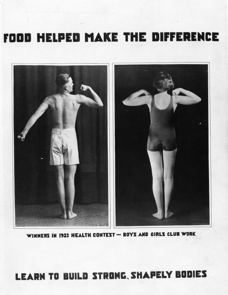 Aliments ont contribué à faire la différence. Vainqueurs en 1923 Concours de santé, les garçons et les filles travaux du club. Apprenez à construire un corps fort, bien fait