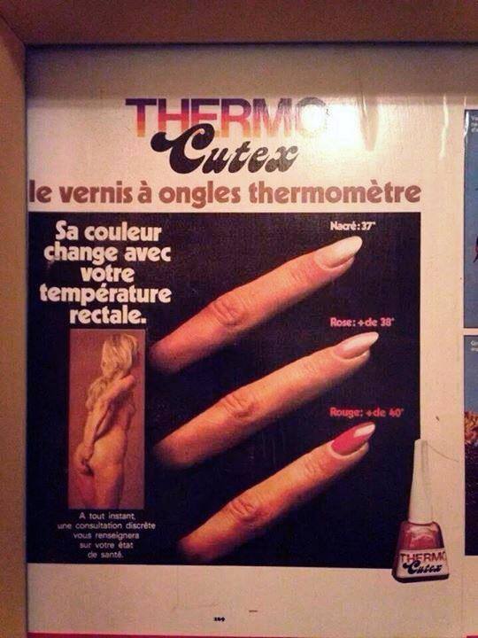 vernis ongle thermomètre