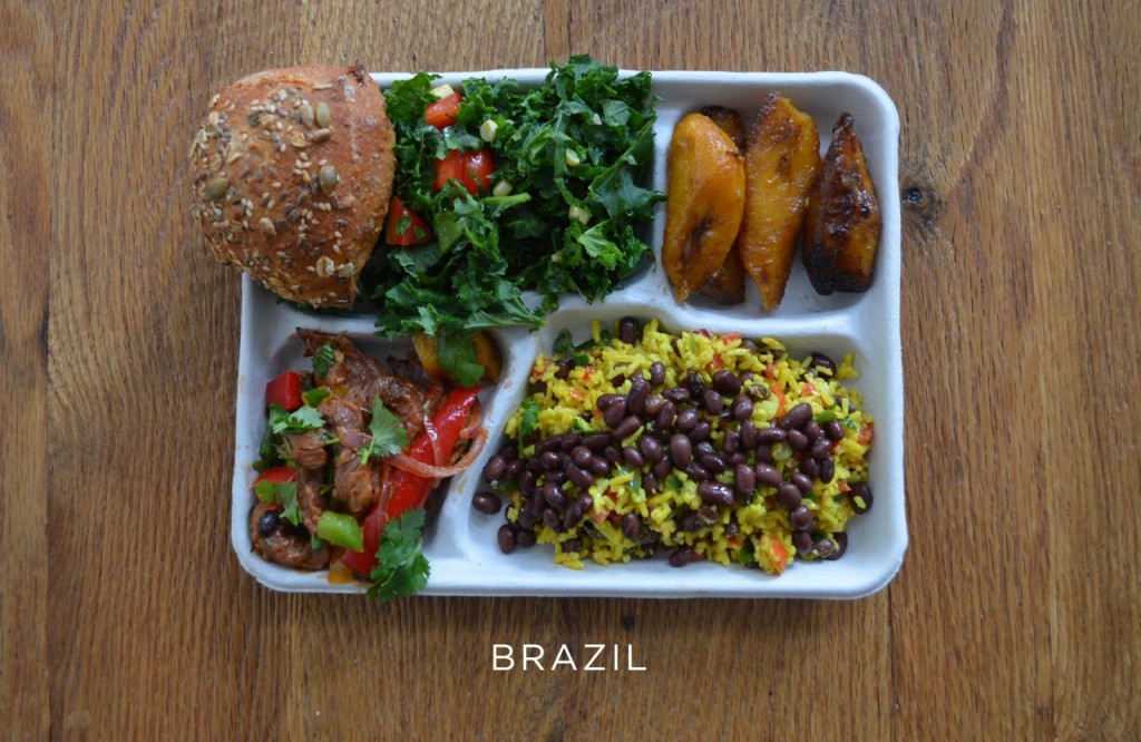 Brésil plateau repas école  Brésil