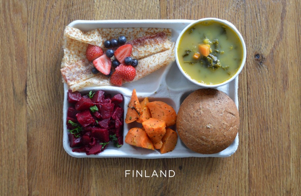 Finlande plateau repas école