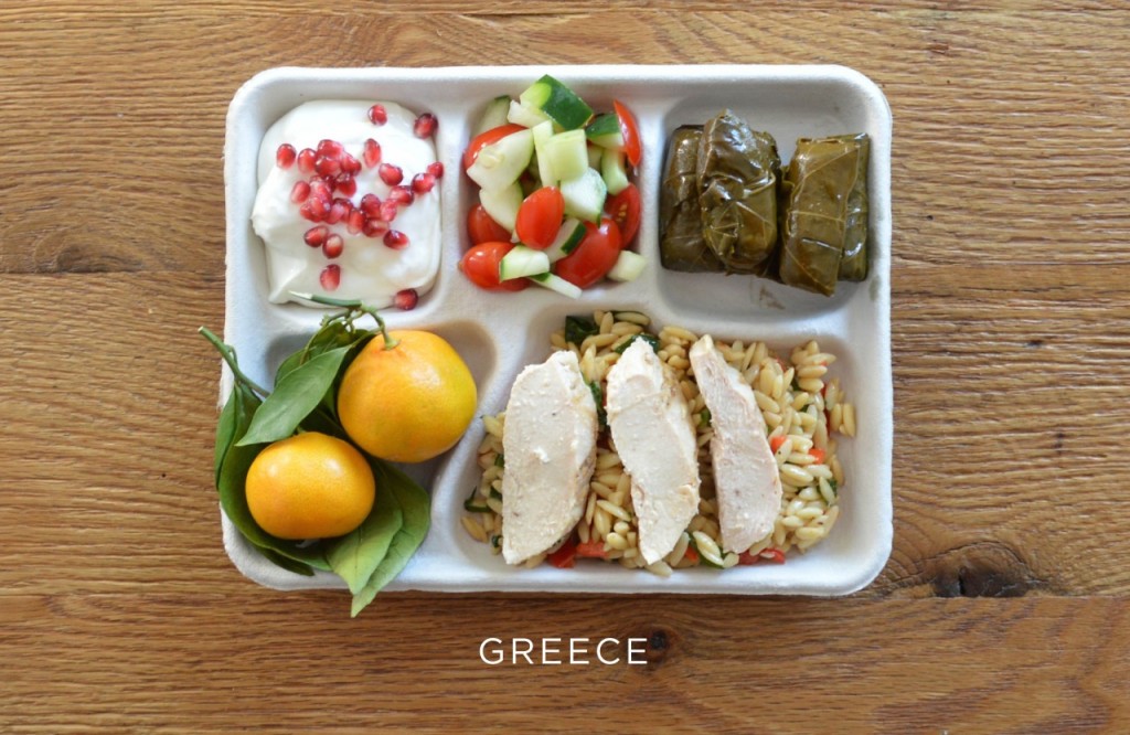 Grece plateau repas école