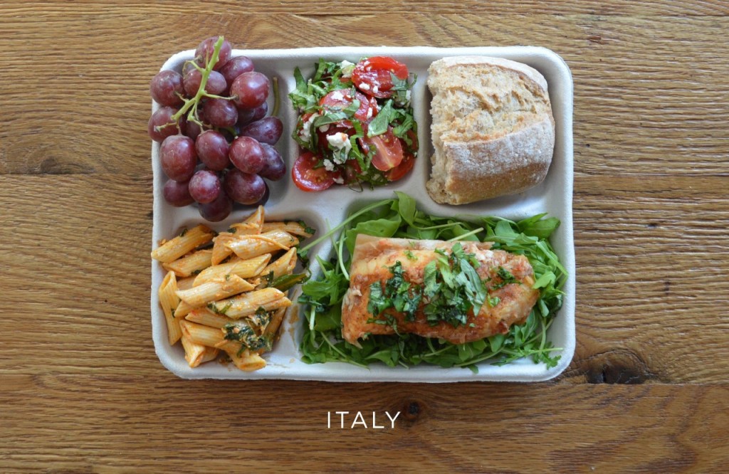 Italie plateau repas école